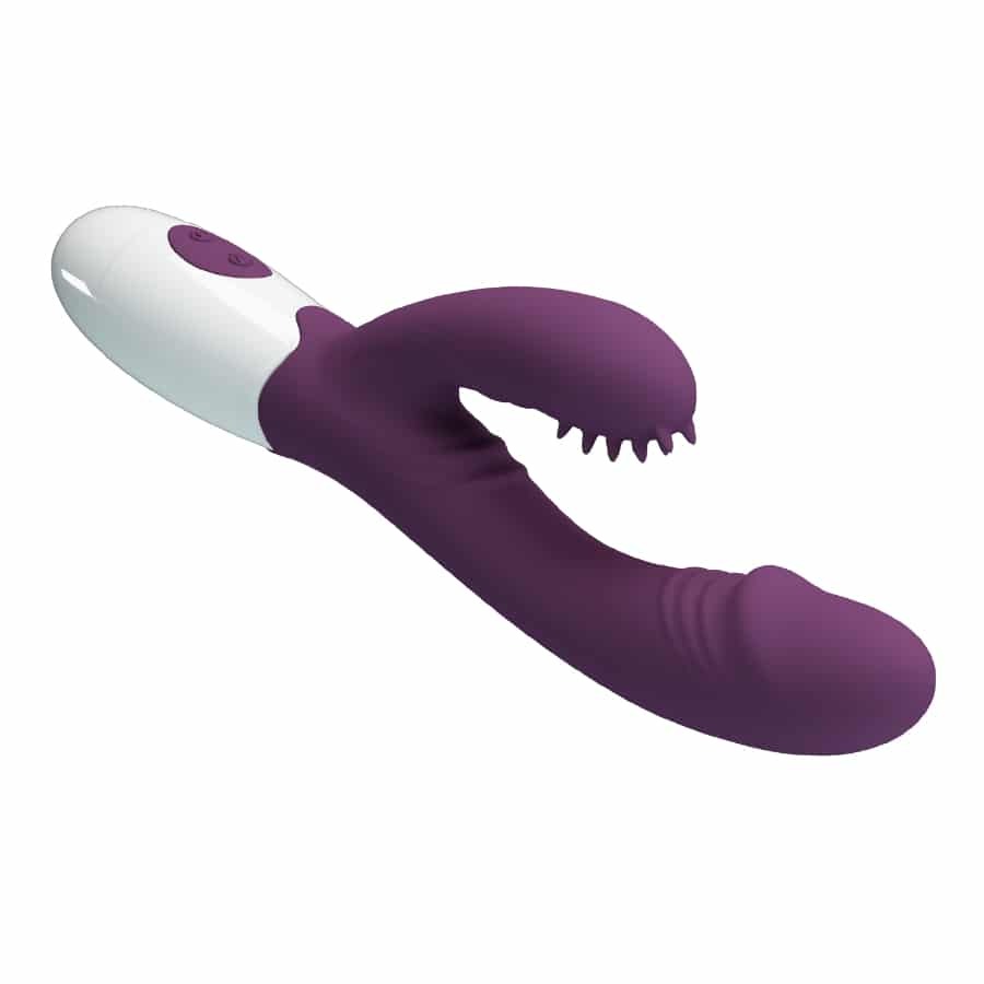 Pretty Love Andre Dual Stimulating Vibrator Purple Battery 3D