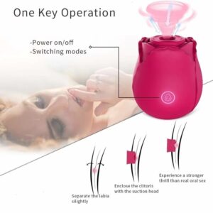 Wonderland Rose Shaped Clit Sucking Vibrator Button Operation
