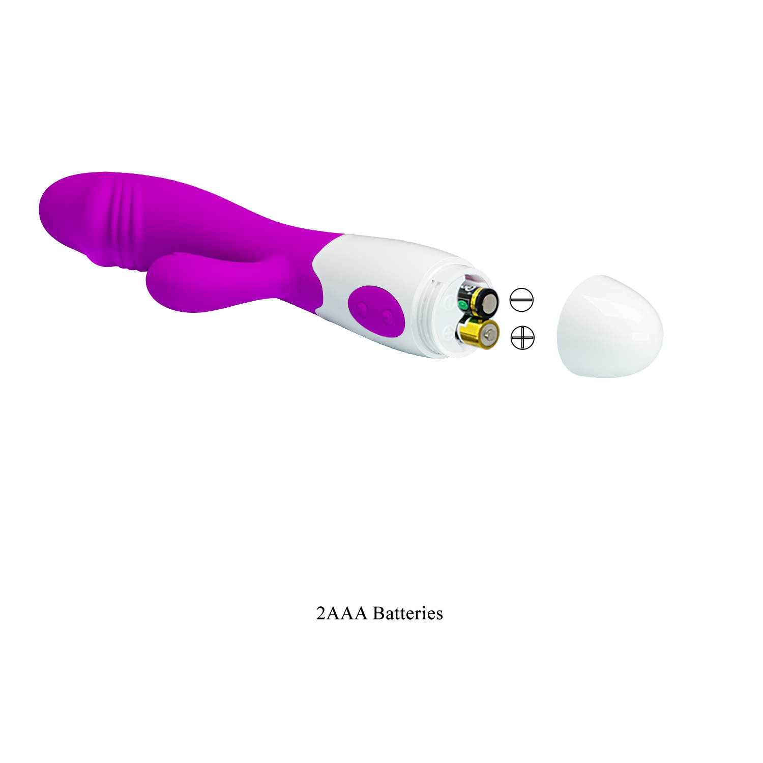 Pretty Love Snappy Dual Stimulating Vibrator Battery insertion
