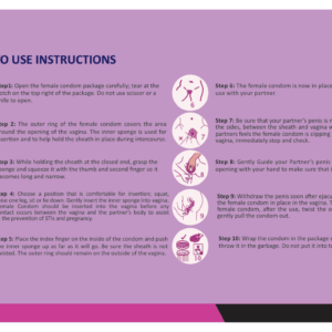 Cupid Premium Female Natural Latex Condom Instruction