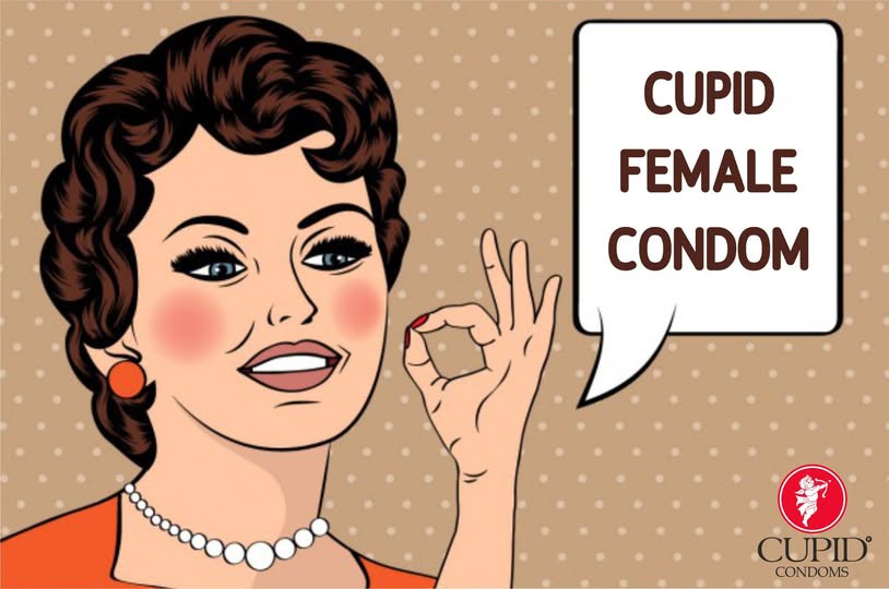 Cupid Female Premium Natural Latex Condom female character
