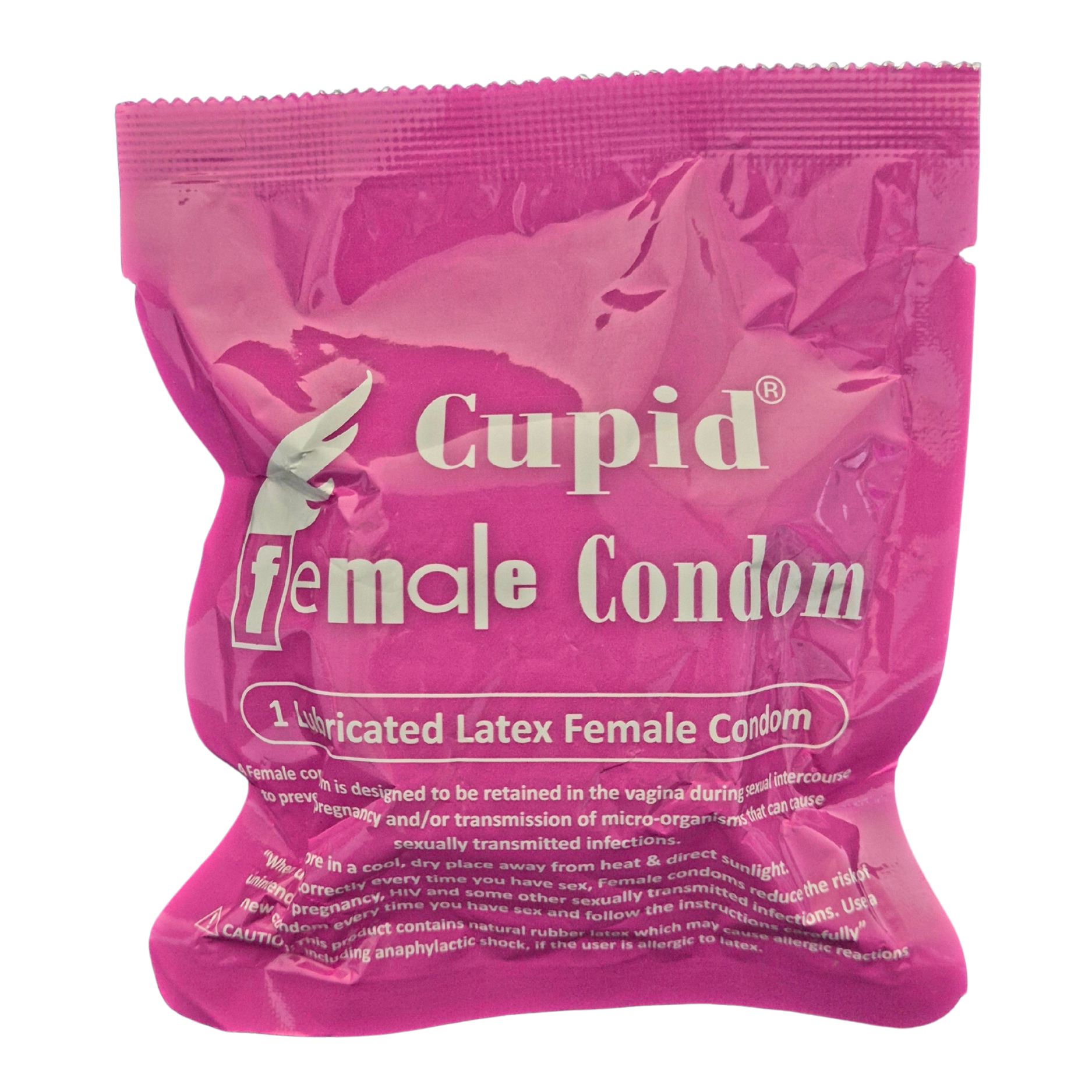 Cupid Premium Female Natural Latex condom front